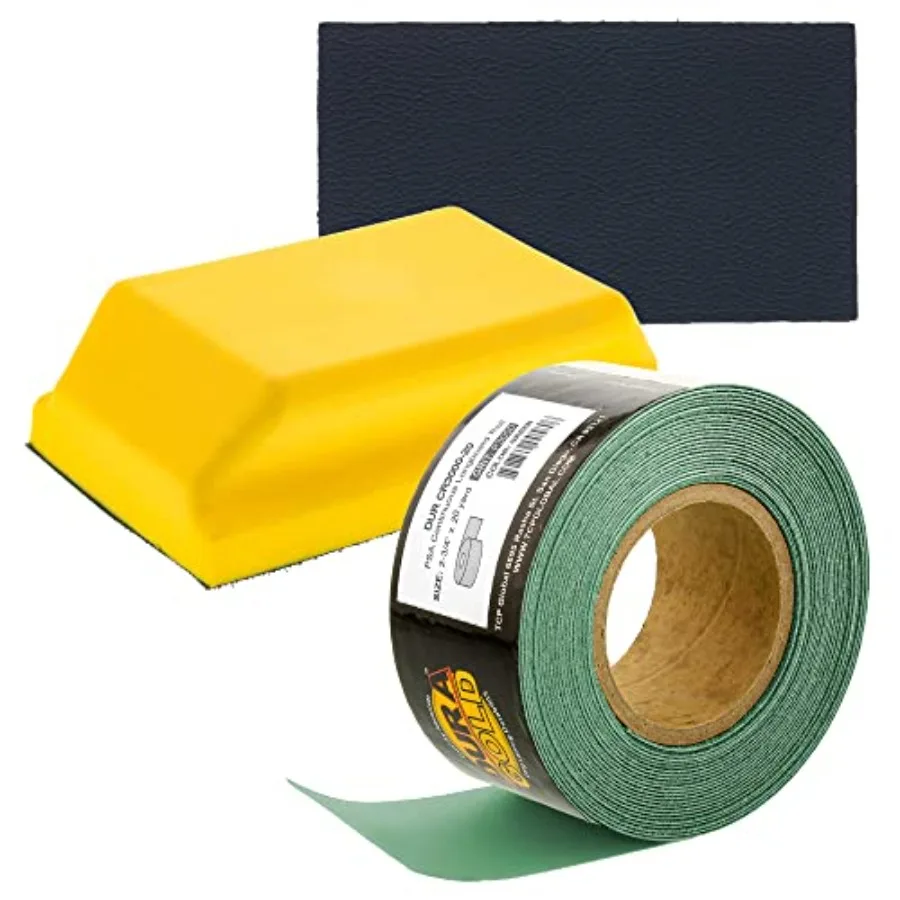 

Pro Series Rectangle 5" x 2-3/4" Hand Sanding Block Pad with Hook and Loop Backing and PSA Adapter Pad and 3000 Grit Green Sand