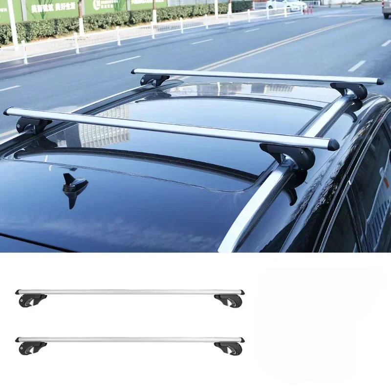 Crossbar Car Roof Rack,52/49/47Inch Adjustable Thicken Aluminum Roof Bars Car Roof Rack,Silver with Lock,Universal Crossbar SUV