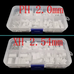 230Pcs/Box PH2.0 / XH2.54 2/3/4/5 Pin Terminals Kit Male Female Plug Housing Header JST Wire Connector PH 2.0mm XH 2.54mm Pitch