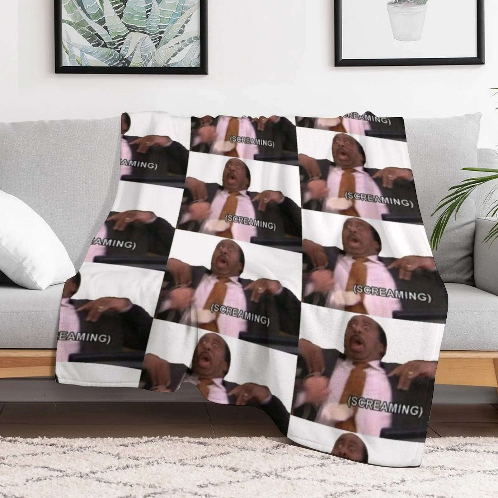 stanley hudson Throw Blanket Furry Sofa Throw Blankets