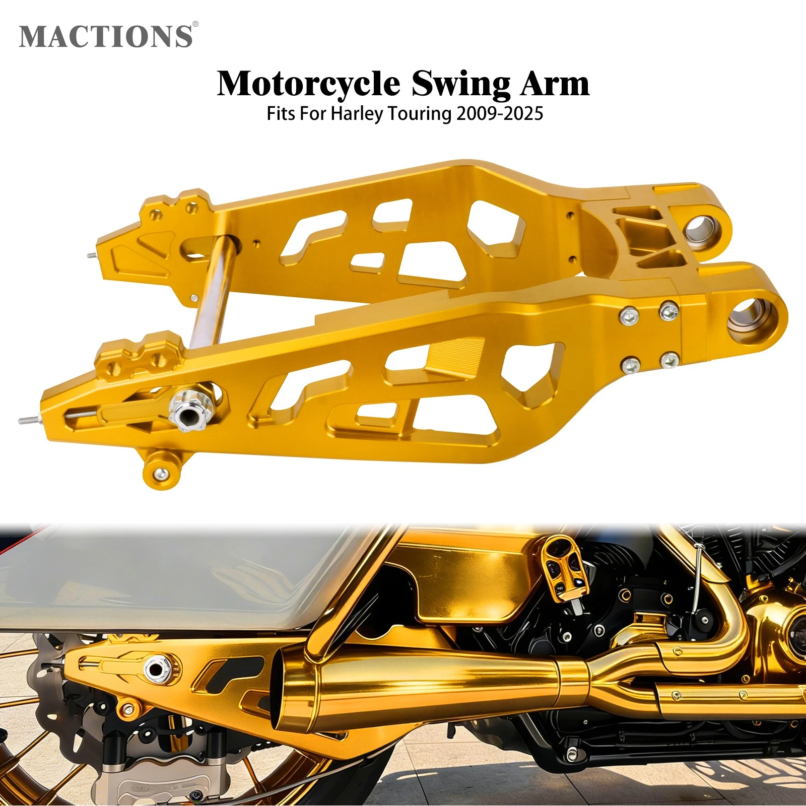 

Подставка для передней и задней вилки мотоцикла, красно-желтая, для Harley Touring Road King Street Electra Glide 09-23.5.