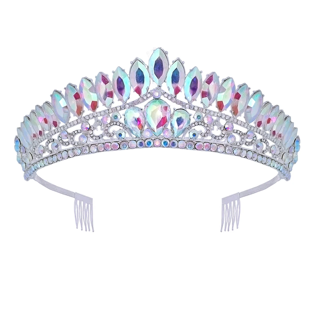 

Sparkling Rhinestone Tiara Comb For Women Girls Princess Bridal Wedding Crown Headband Party Crystal Hairband Crowns Tiaras
