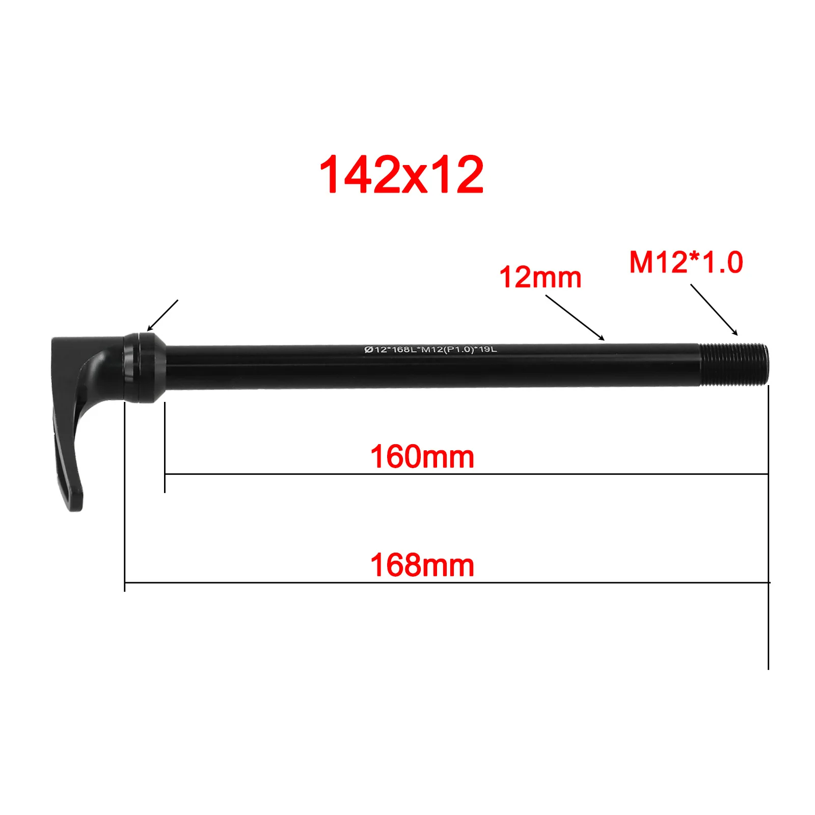 ل BMC CUBE من خلال رافعة المحور استبدال قطع الغيار 1X100/142/148x12 مللي متر 40-80 جرام سبائك الألومنيوم الأسود مفيدة #2