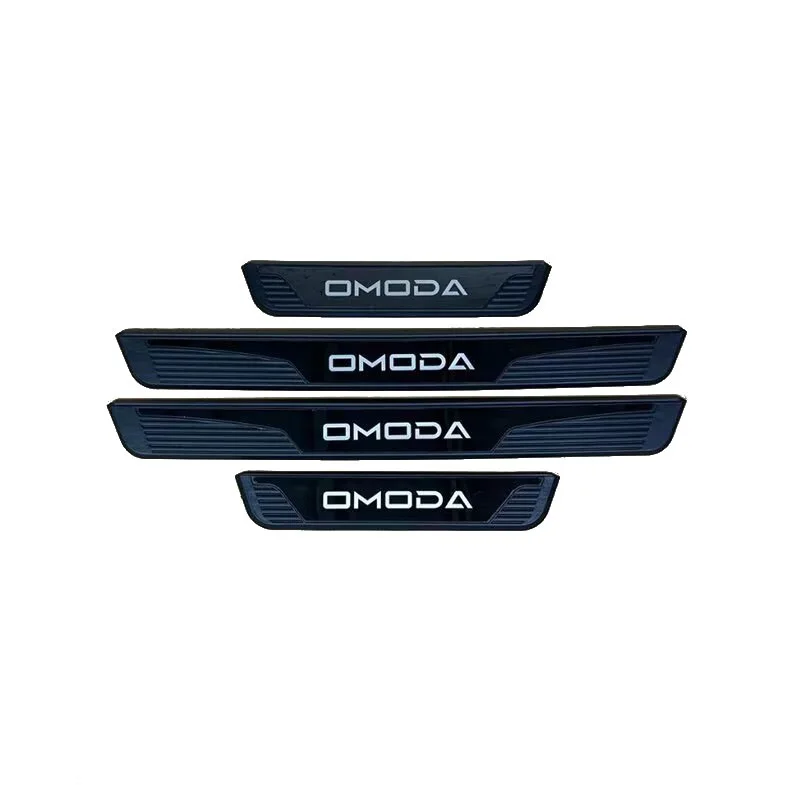 

Для Omoda 9 C9 2025 ультратонкая дверная педаль из нержавеющей стали, защита от царапин, накладка на порог, автомобильная наклейка, аксессуары