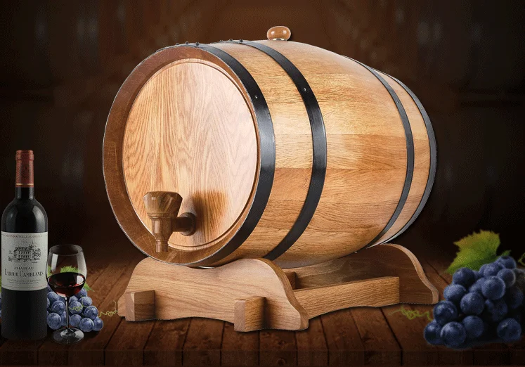 10L Barrel Wine Oak Bucket Whisky Container Wooden Barrel Oak Bucket Beer for Storing Wine and Whiskey Vodka Fermentation Tank