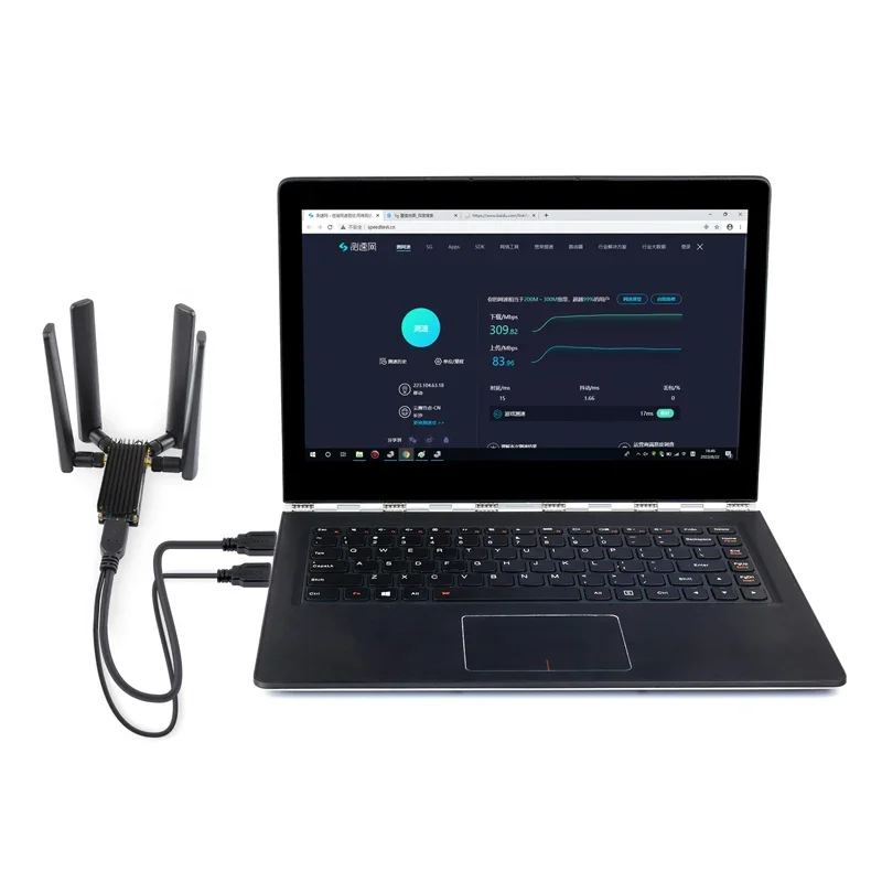 USB TO M.2 B KEY Raspberry Pi USB3.1 to M.2 Key B Port 5G DONGLE Плата расширения Четыре антенны Корпус из алюминиевого сплава