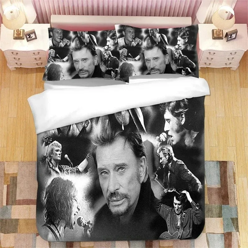 Johnny Hallyday 3D NEW Duvet Cover Pillowcase Bedding Set Adult Boy Girl Bedroom Decoration Children Single Double Large