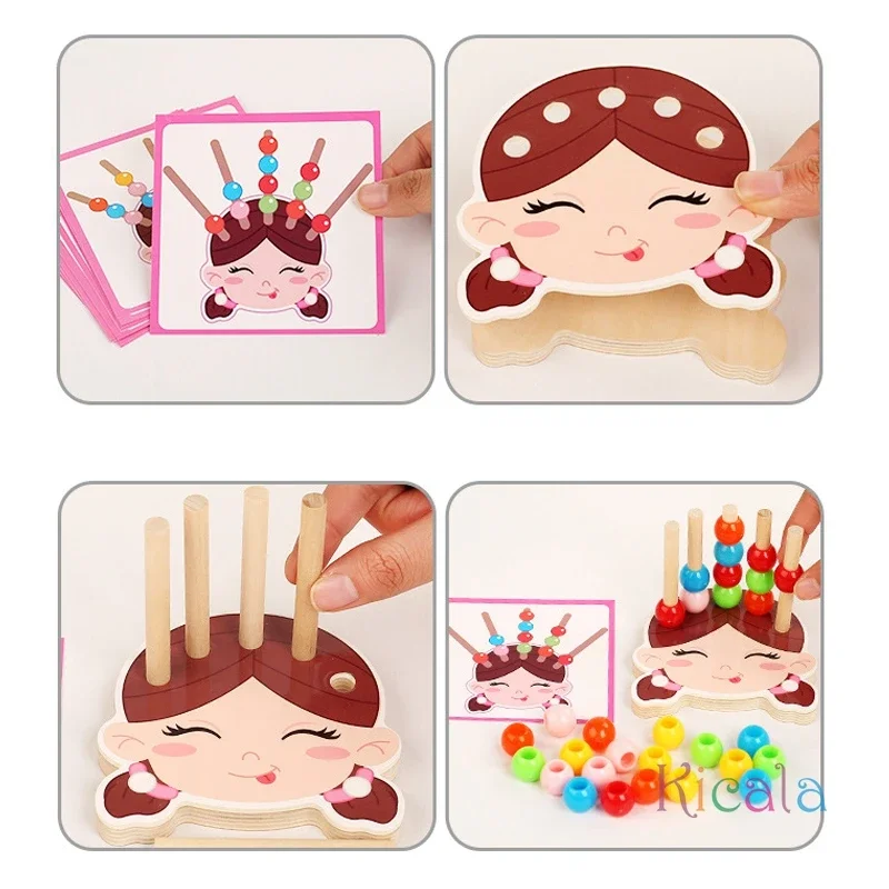 Jeu de perles à enfiler, jouets sensoriels Montessori, émotion assortie, tri des couleurs, motricité Fine, éducation précoce, créative