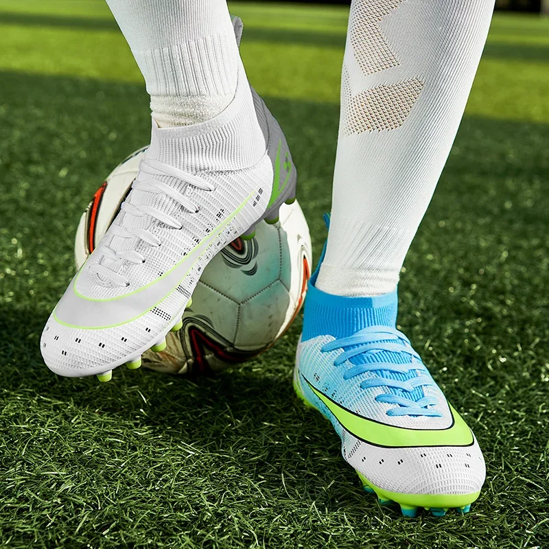 High Top Football Boots Professional Men Soccer Cleats Anti Slip Artificial Grass Fast Sneakers Youth Society Chuteira Futebol