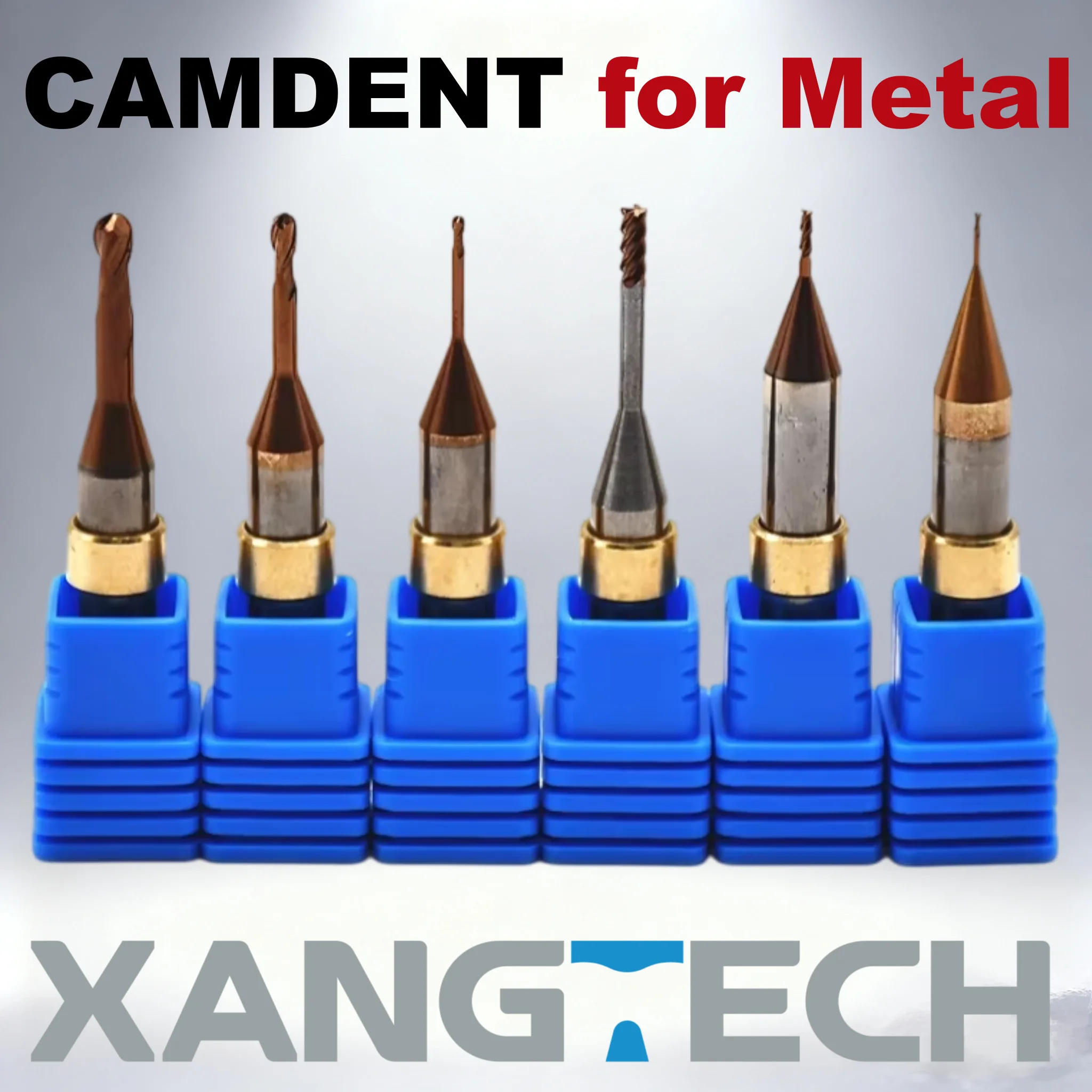 

XANGTECH CAMDENT Metal Milling Bur D6 T1-T12 For Dental Lab Titanium Alloy Dental Milling Cutter Dental Drilling Tools