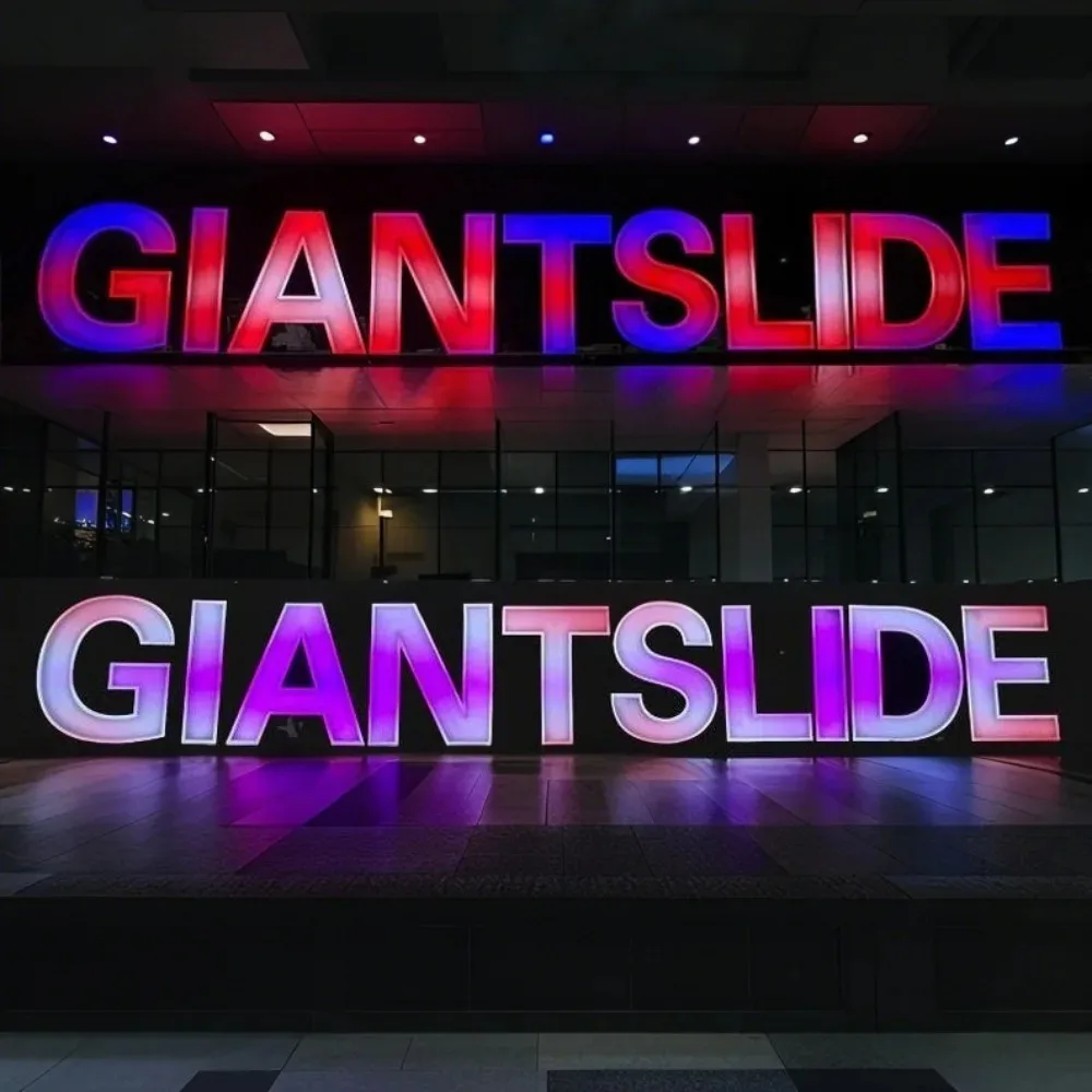 Custom RGB Metal LED Sign Wall Logo Outdoor Luminous Letter Company Store Light Signboard,Business 3D Acrylic Signage Decoration