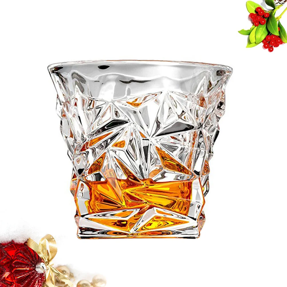 

230ml Lead-Free Whiskey Cup Diamond Wine Glass Clear Creative Glass for Outdoor Indoor Use