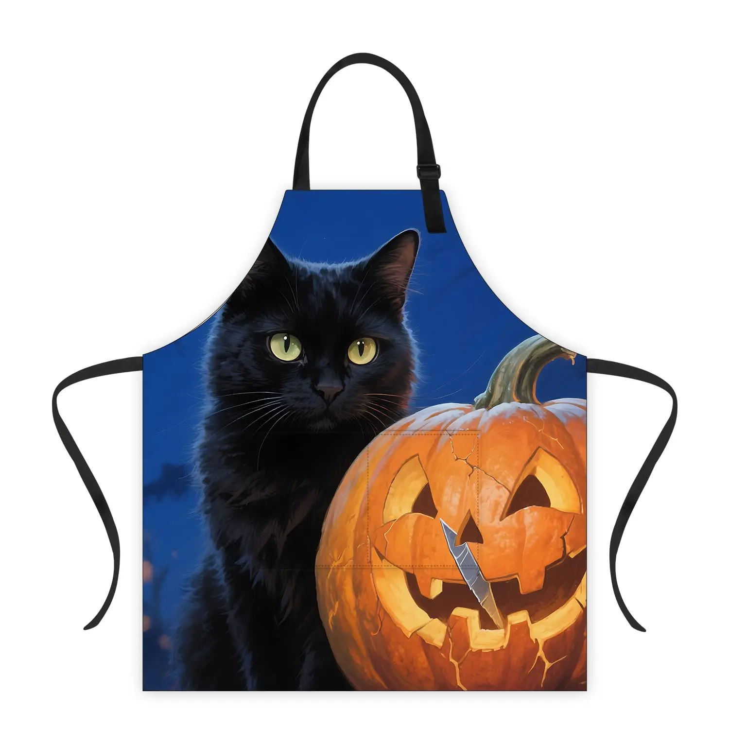 

Halloween Apron Home Kitchen Cooking Baking Gardening For Women Men With Pockets Waterproof