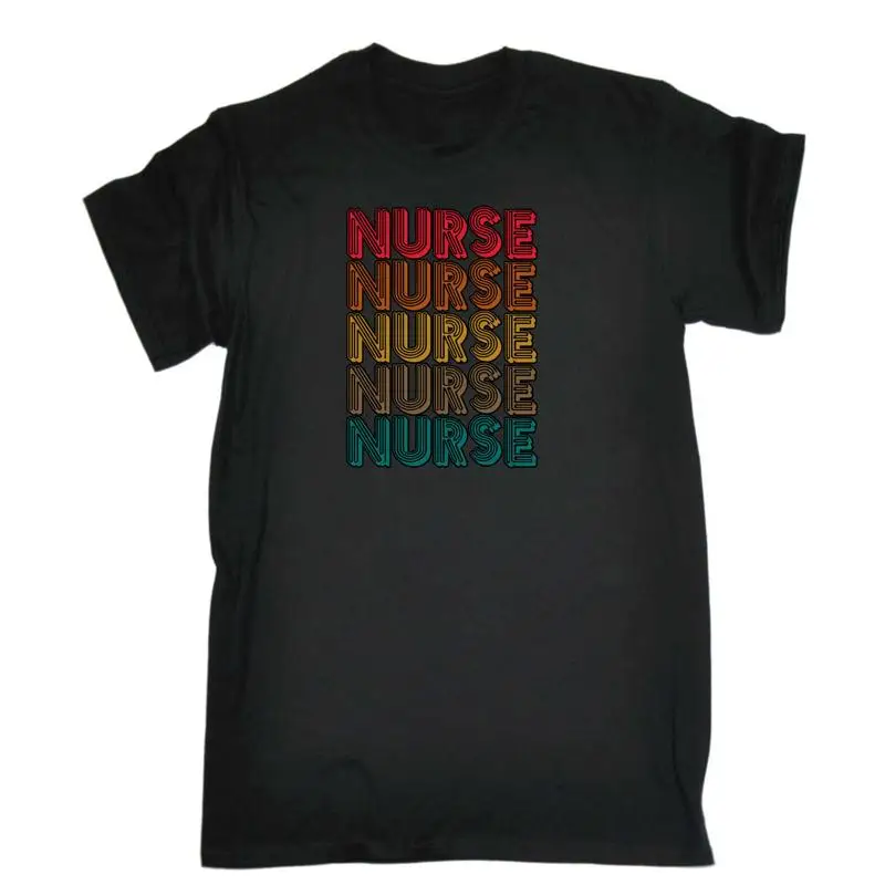 Nurse Five Retro Lettering Mens Funny Novelty T Shirt
