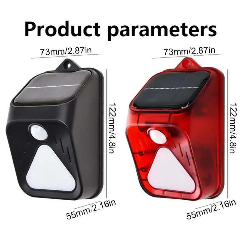 ไฟเตือนหลอดไฟ LED ควบคุมระยะไกลไฟเตือน Ip65สัตว์กันน้ำโคมไฟเตือนพลังงานแสงอาทิตย์100 dB