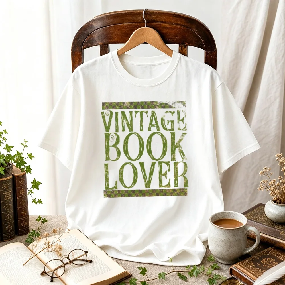 Women Vintage Book Lover Graphic T-Shirt Bookworm Bookish Reader Tee Retro Literary Reading Enthusiast Cottagecore Casual Tops