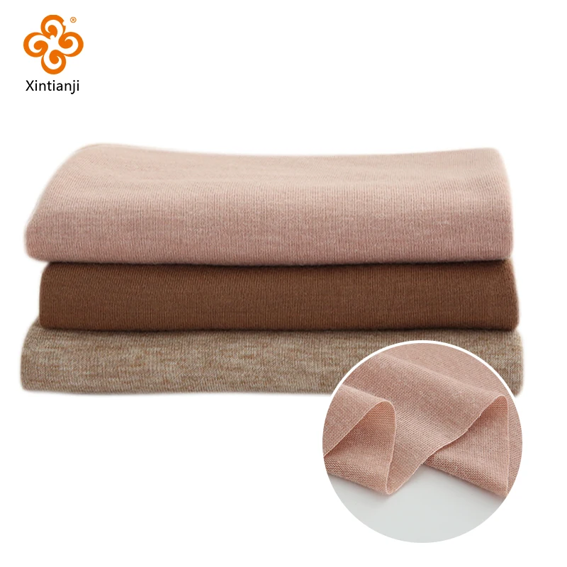 Nude Knit Jersey Fabric Acrylic Viscose Fabric Soft For Sewing Bottoming Shirt Blouse Or Dress 50*160cm/Piece