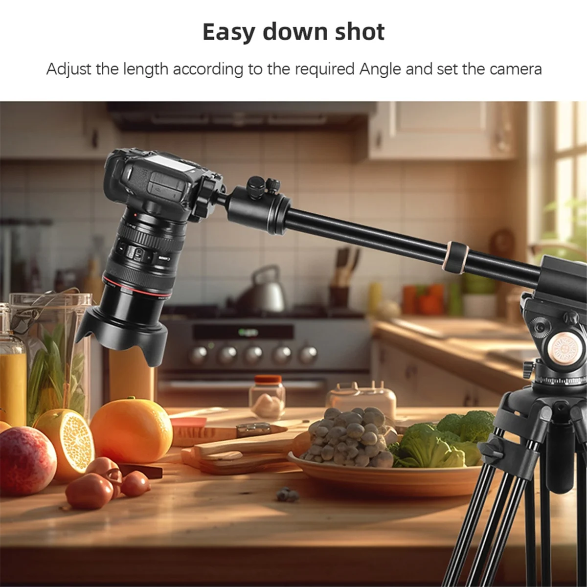

Q-AK90 93cm Tripod Extension Rod Boom Arm with Quick Release Plate 10KG Load Capacity for Tripod Overhead Macro HYP