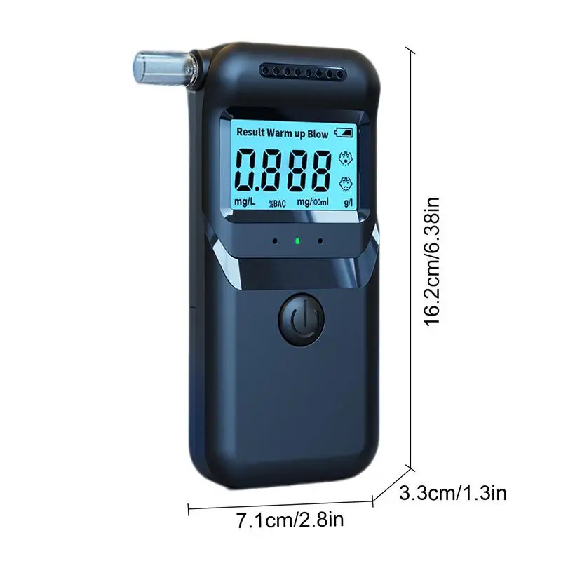 Digitaler LCD-Alkoholtester für den Heimgebrauch, Präzisions-Atemalkoholmessgerät (Batterie nicht enthalten) – Detail 3