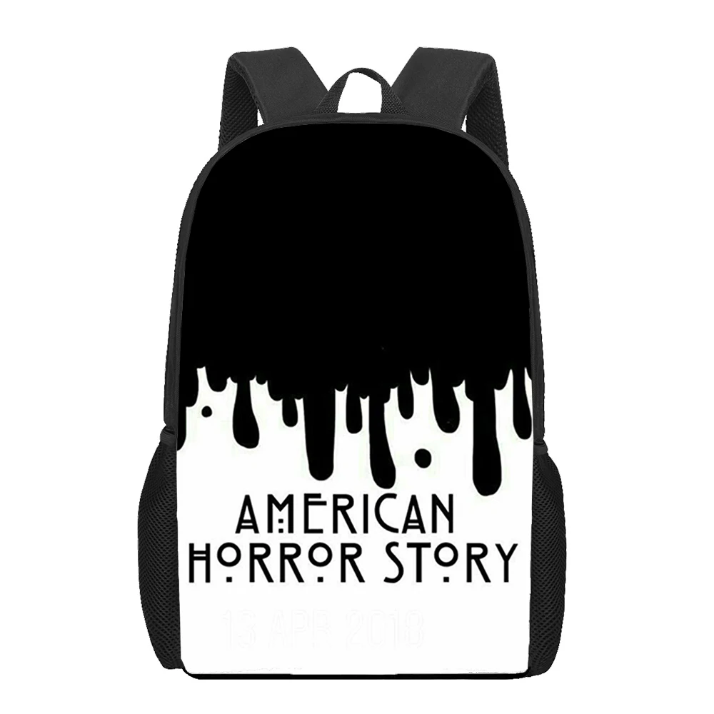 American Horror Story 1984 กระเป๋าเป้สะพายหลังชายหญิง 3D พิมพ์กระเป๋าเป้สะพายหลังเด็ก Bookbag วัยรุ่น Casual School กระเป๋าไหล่ Rucksack