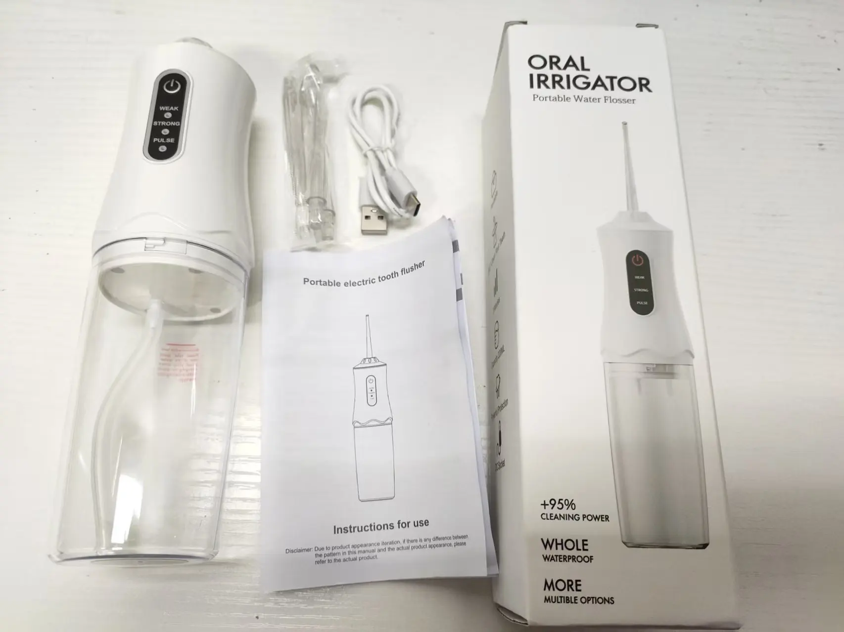 

Electric Oral Irrigator Portable Intelligent Water Flosser 3-speed Waterproof Teeth Whitening Cleaner Oral Washing Machine