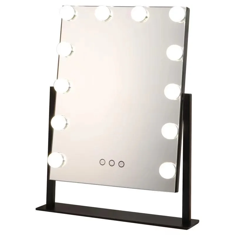 Hollywood mirror with lights for makeup with led light magnifying 12 LED Bulbs Desktop Vanity Mirror for Bedroom Dressing Table