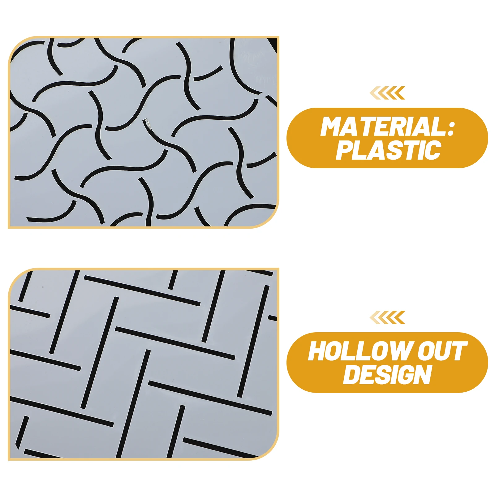 

6 Pcs Reusable Painting Stencils Decorative Template Crafts Hollow Drawing Molds Decoration