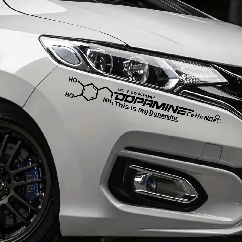 Dopamine-Inspired Vinyl Car Decal - Perfect for Glass Surfaces, Single-Use Exterior Accessory