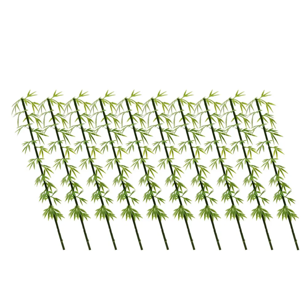

12Pcs Micro Landscape Prop Artificial Miniature Bamboo Ornament Plastic Fake Bamboo Decor for DIY Decoration Scene Layout