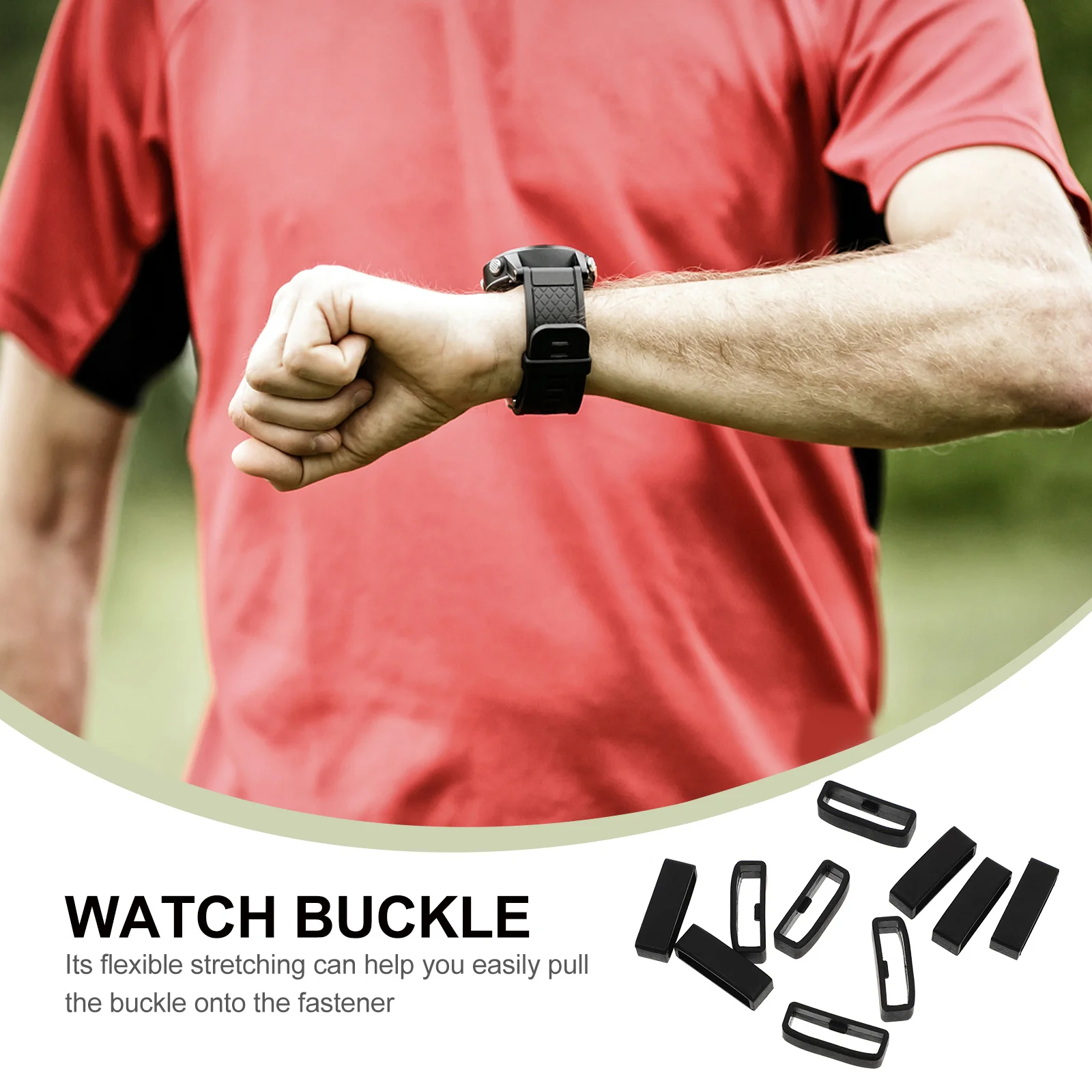 10 قطعة حلقات حزام ساعة سيليكون لينة دائم استبدال حلقة مكافحة خسر حزام حامل متوافق مع Polar A360 Smartwatch #1