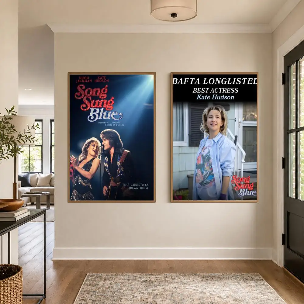 Movie S-Song Sung Blue Poster Graphic Wall Art Poster HD Waterproof PP Paper Print for Bedroom Living Room Office Decor Gift