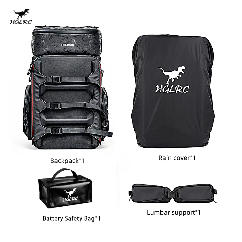 

HGLRC FPV Backpack 360X260X530mm Waterproof Splash-Proof Fabric For RC FPV Freestyle Outdoor Bag