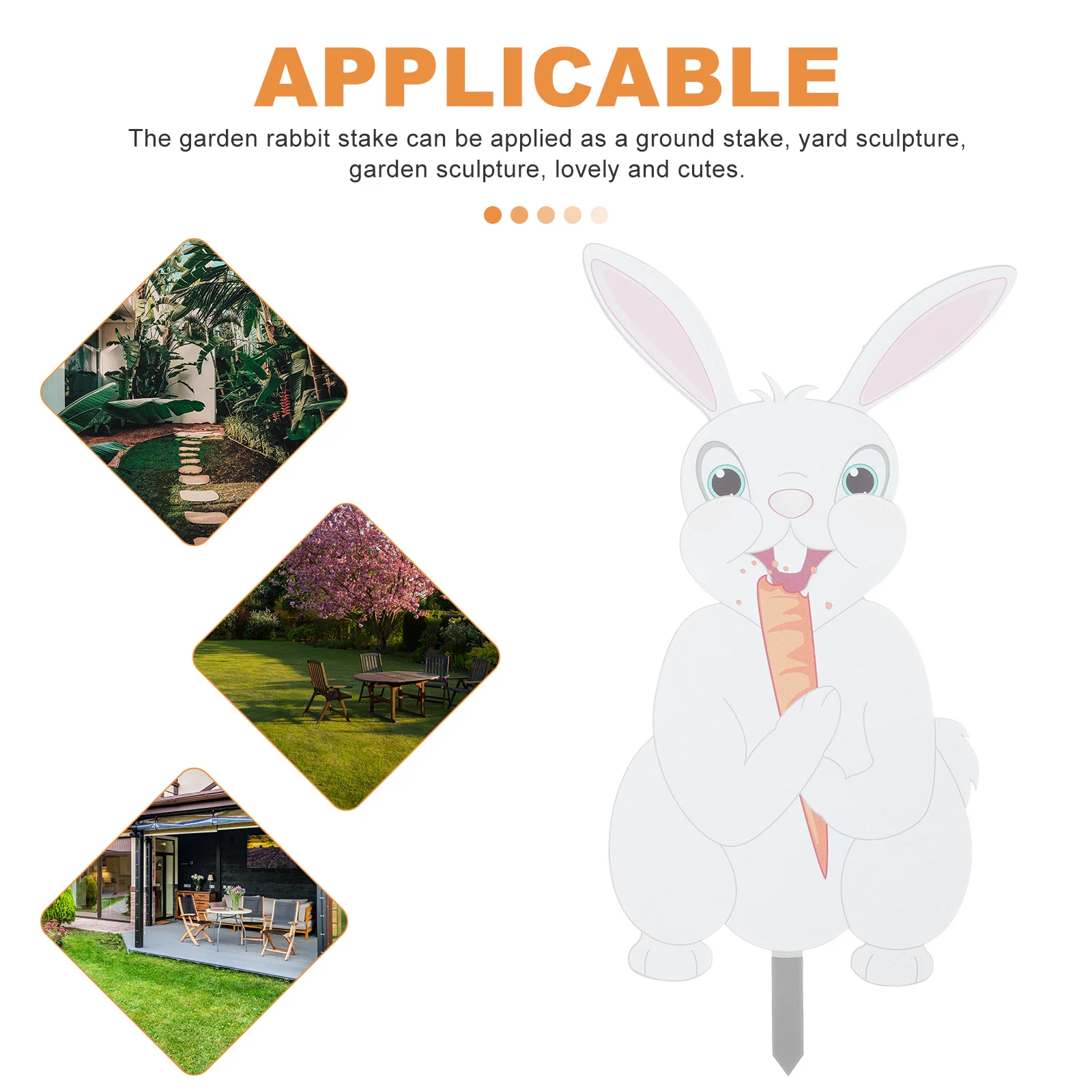 

Acrylic Easter Bunny Garden Stake Cute Rabbit Yard Ornament Outdoor Decorative Insert Stake Cartoon Easter Decoration