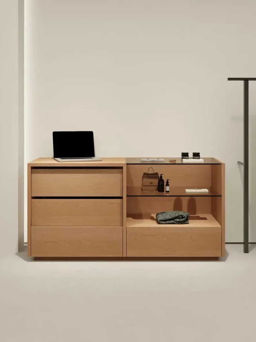 

Hongchang modern simple front desk checkout page clothing store glass cabinet bar beauty salon art reception desk