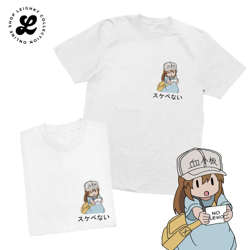 T-shirt Cells at WorkPlatelet Pocket Anime Tshirt Cotton Spandex Shirt For Men Women