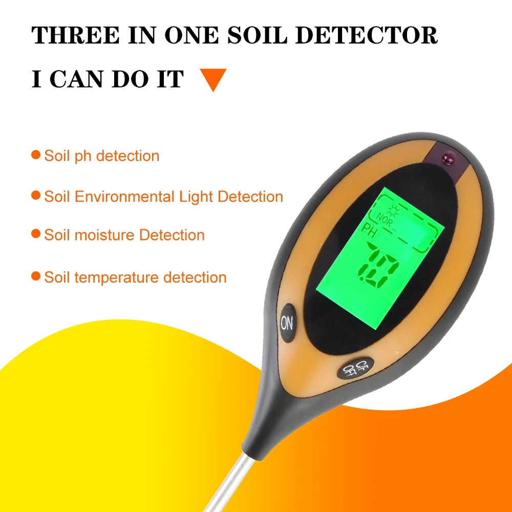 1PC Nutrient Water Tester Flower Household Gardening PH and Humidity Tester Tool High Precision Grass Fertility Meter Soil