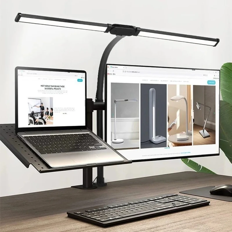 

Double Single Head Led Clip Desk Lamp Dimmable Computer Table Lamps Monitor Light Architect Table Lamp for Office Reading Lights