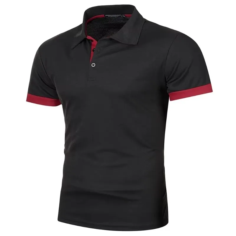 Summer Mens Polo Shirts Short Sleeve Sport T Shirt Quick Dry Athletic Workout Polo Lightweight Breathable Streetwear