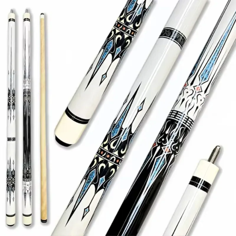 Premium 3D carbon fiber pool cue with radial pin & stainless steel joint, custom 12mm tip.