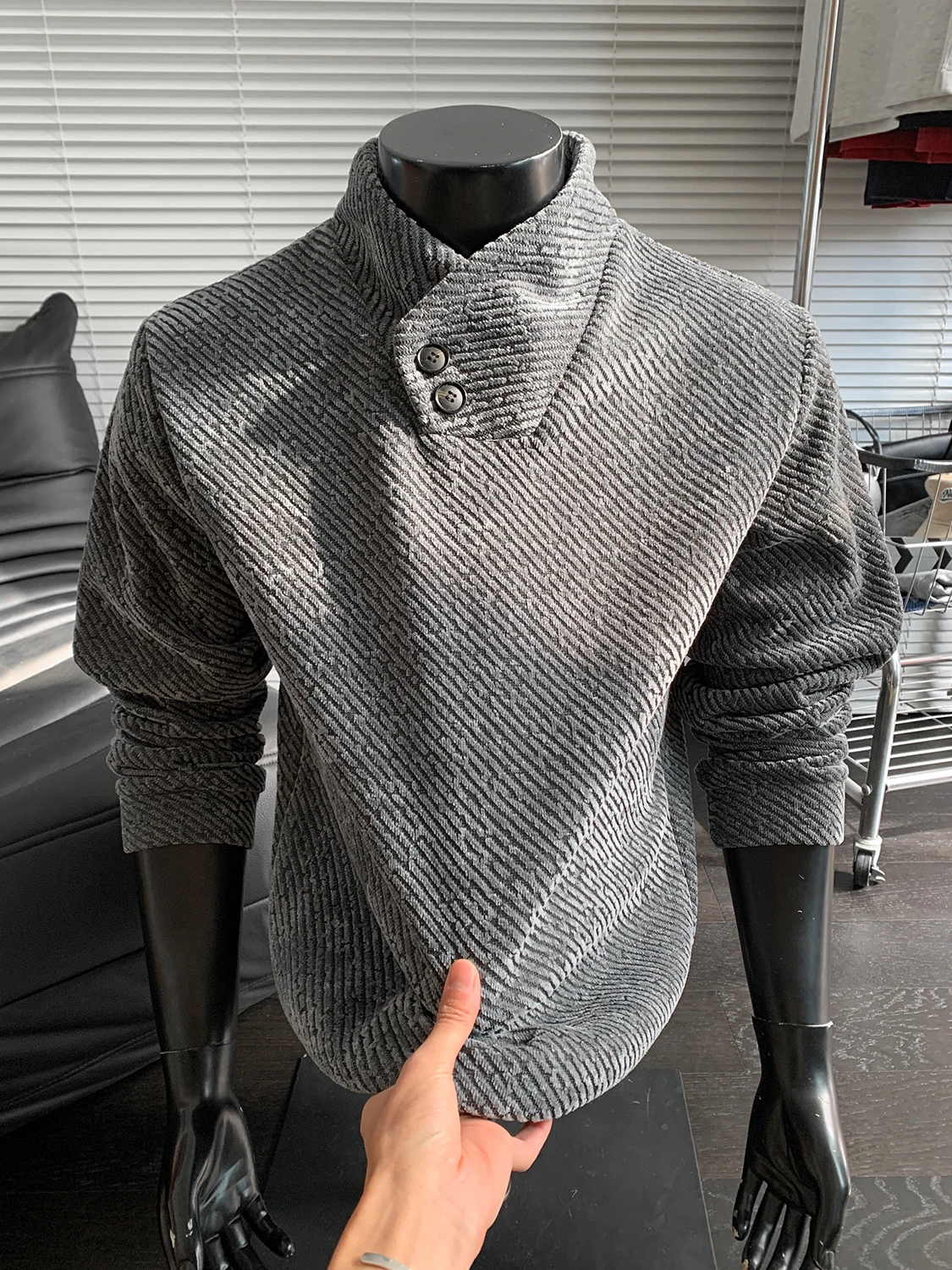 

Men's Long Sve Hoodie with Scarf Collar Retro Spring Faion Stand Fit Polyester Fabric Youth ular Casual T-irt