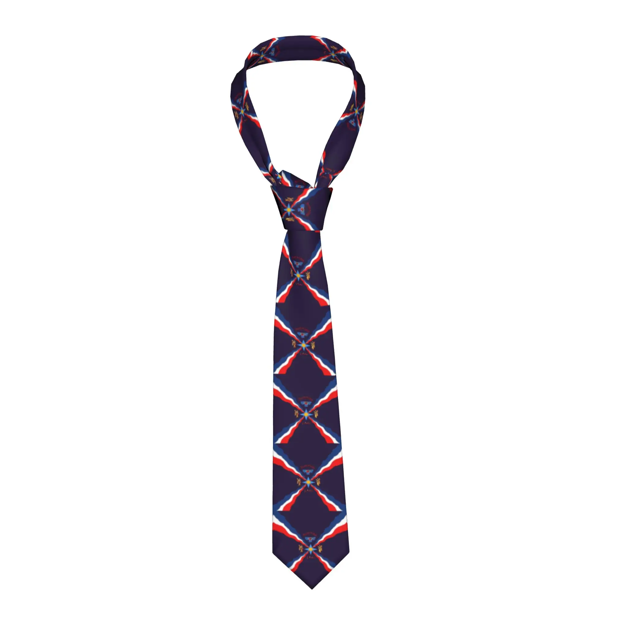 Assyrian Flag Symbols Tie  Leisure Neck Ties Retro Casual Neck Tie For Adult Graphic Collar Tie Necktie Gift