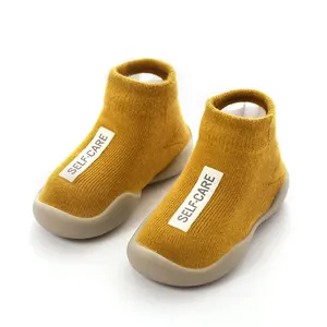 Shoes Meckior Baby First Socks, Walker Child, Children's Boys and Girls, Soft Rubber Sole, Barefoot Floor, Casual Knit Boots 8 Main Sales First Purchase - №1