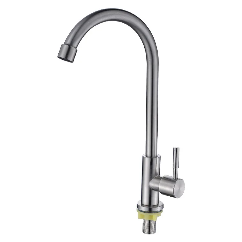 Bathroom Accessories Stainless Steel Kitchen Household Single Cold Dish Sink Single Cold Water Faucet