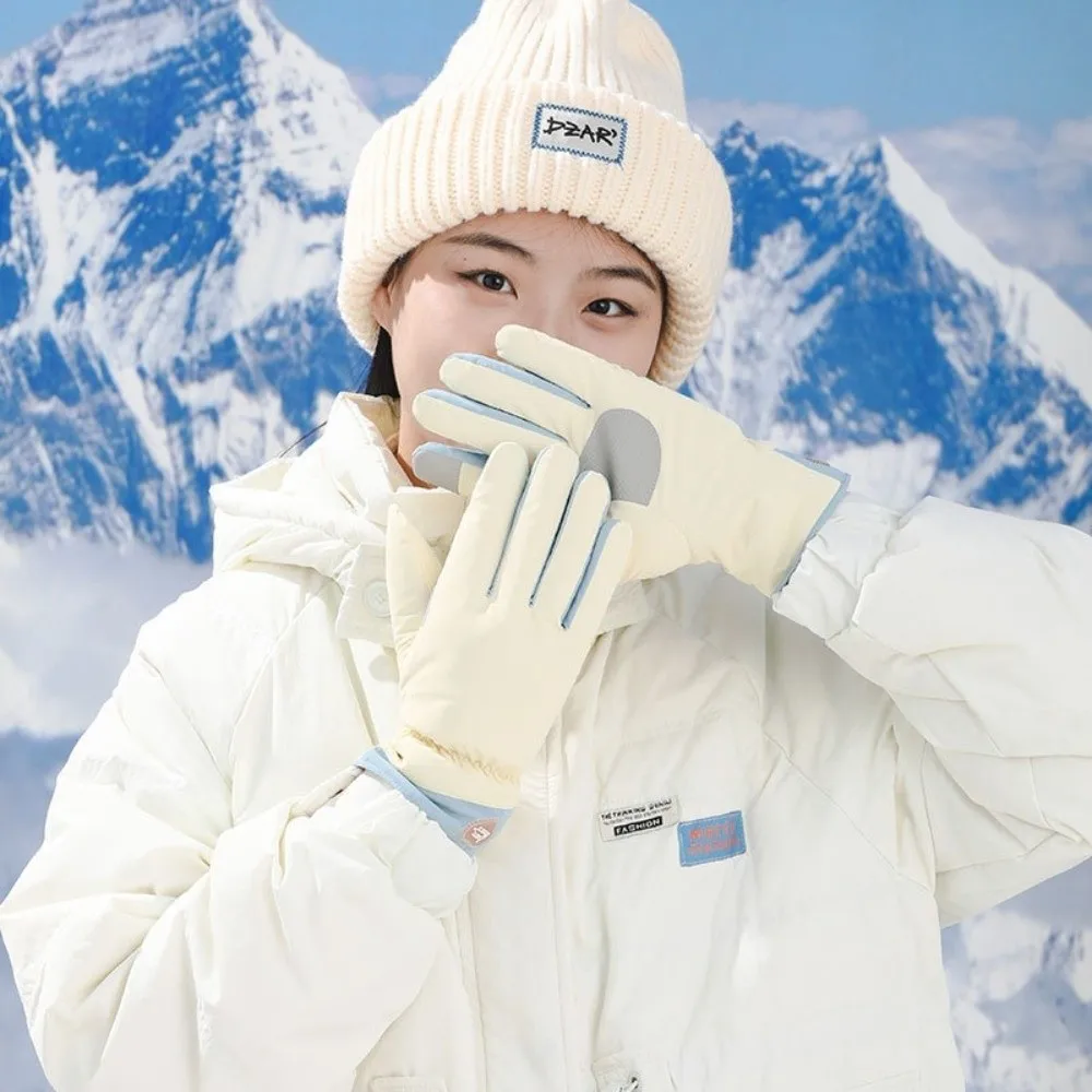 New Waterproof Winter Gloves Touchable Screen Full Finger Driving Mittens Warm Touch Screen Gloves Girls