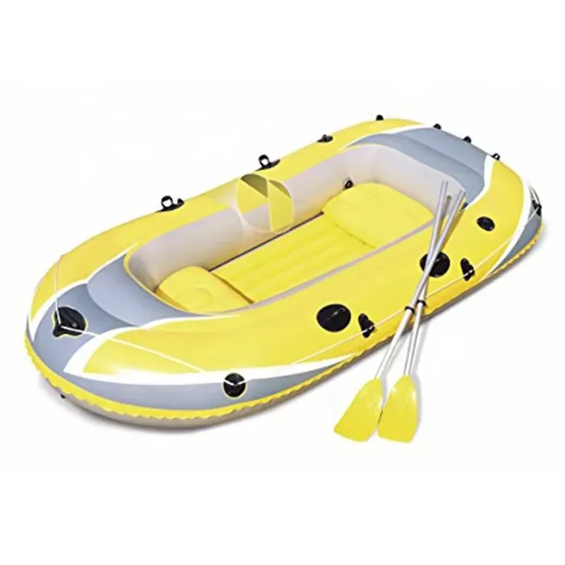 Professional 3 Person Pvc Material Inflatable Rowing Outdoor Sports Airboat