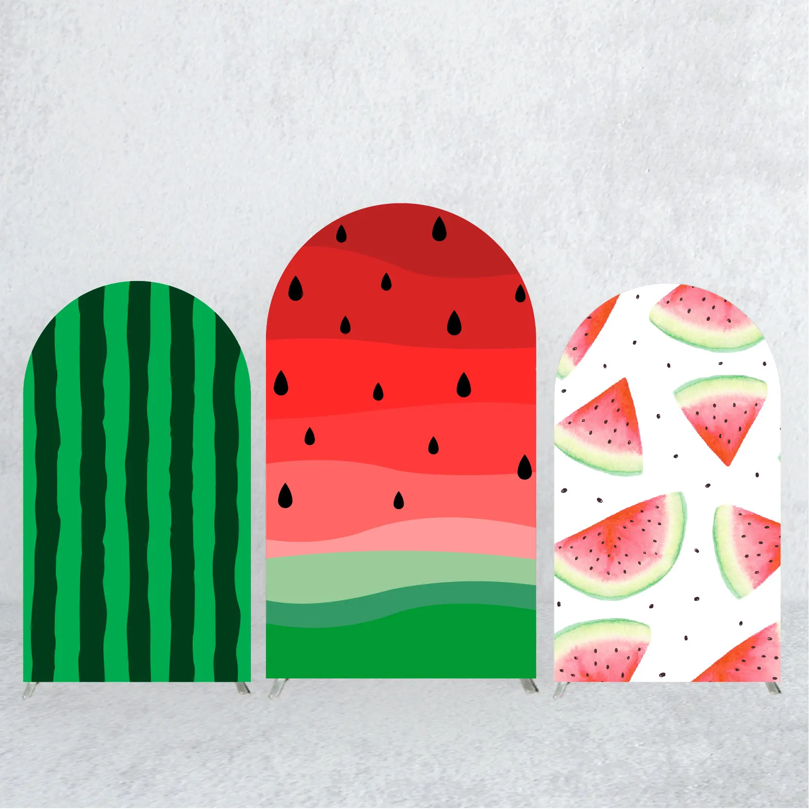 Baby Shower Decoration Arch Backdrop Cover Watermelon Theme for Chlidren Birthday Party Accessaries Photograph Background Props