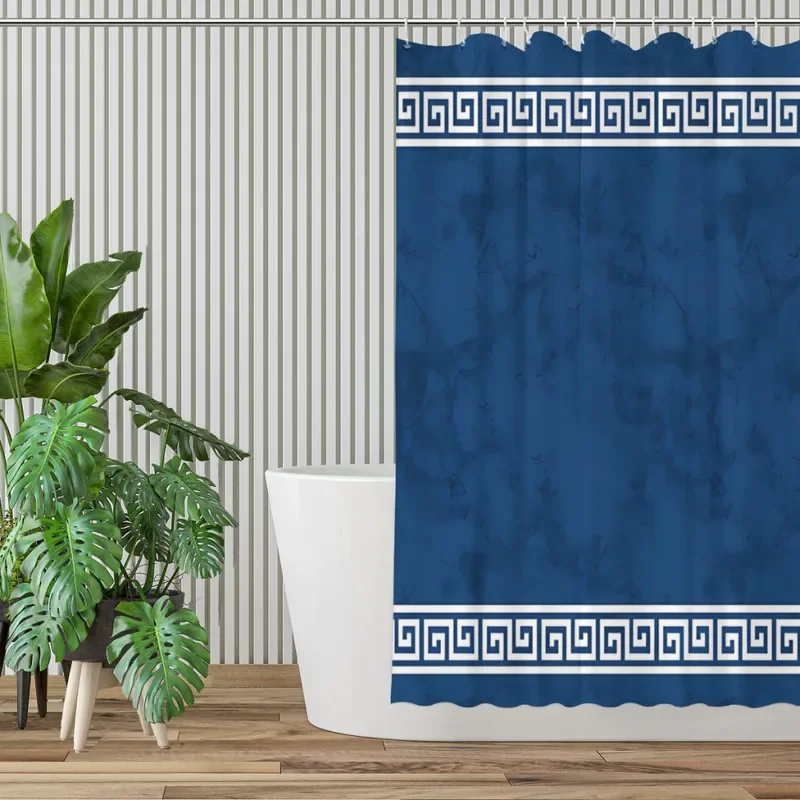 Great Greek Pattern Bathroom Shower Curtains Ancient Greece Waterproof Partition Curtain Funny Home Decor Accessories@0 #