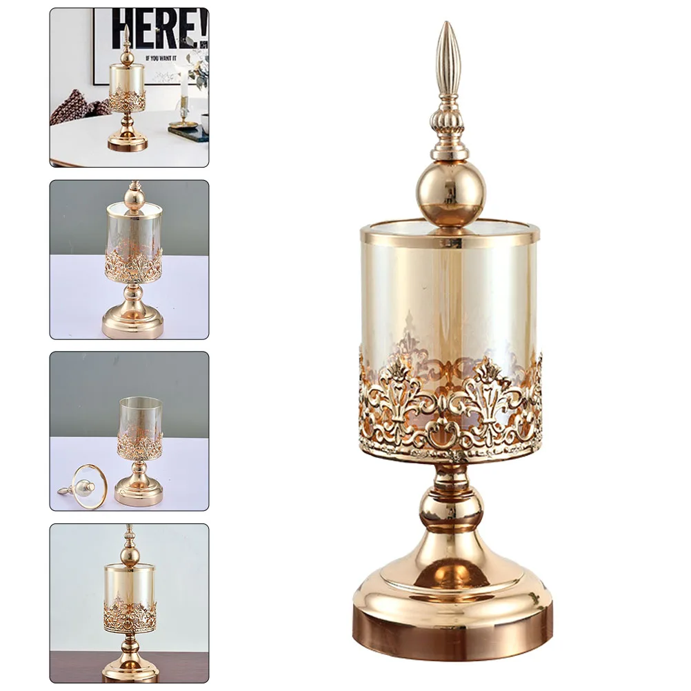 

1pc Nordic Style Metal Holder Iron Stand For Home Decor Wedding Banquet Glass Candleholder Desktop Ornament Tabletop