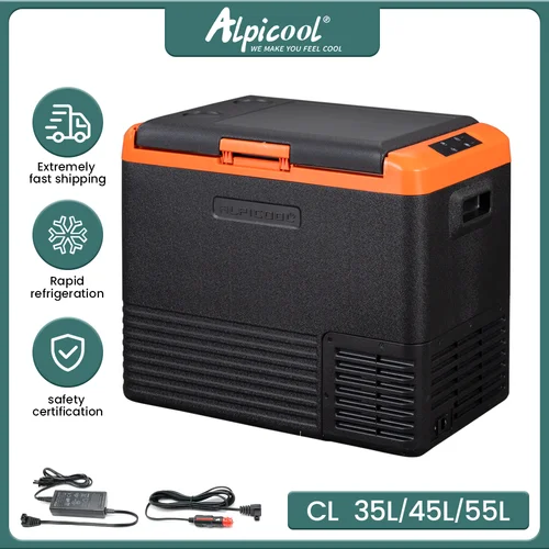 Alpicool 자동차 냉장고, CL30, 40/50, 12V, 24V, 휴대용 냉동고, 빠른 냉동 110V-240V, 자동차 가정 여행 피크닉 냉장고 