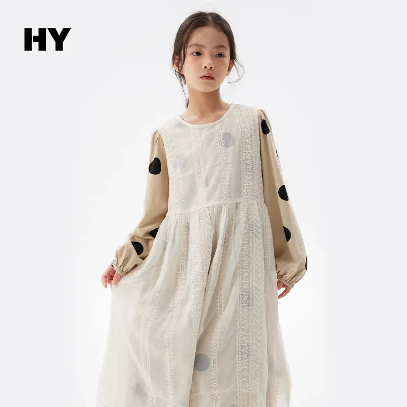 

Girls Suit 2024 Autumn New Childrens Wear Korean Style Baby Girl Fashion Polka Dot Dress Sleeveless Skirt Wearing Two-piece Set